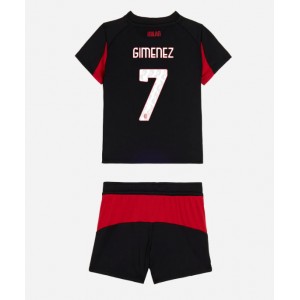 Fotbalové Dres AC Milan Santiago Gimenez #7 Dětské Domácí Oblečení 2025-26 Krátký Rukáv (+ trenýrky)